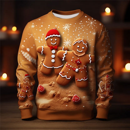 Christmas Gingerbread Man Golf Graphic Sweatshirt
