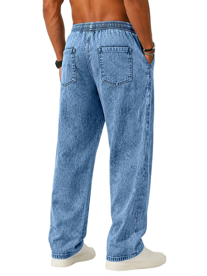 Relaxed Fit Washed Cotton Pants