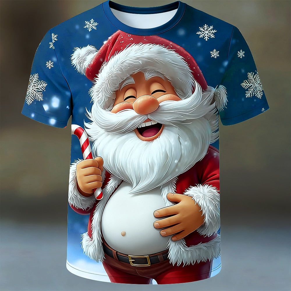 Men's Santa Christmas Party Graphic T-Shirt