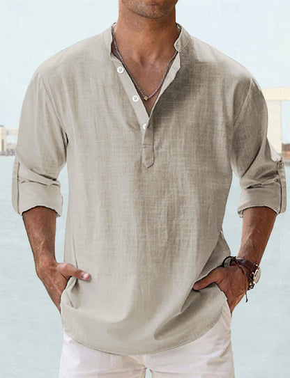 Men's Everyday Linen Shirt - Long Sleeve Button-Up