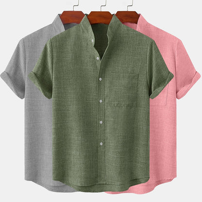 3-Piece Men's Linen Shirt - Soft & Breathable