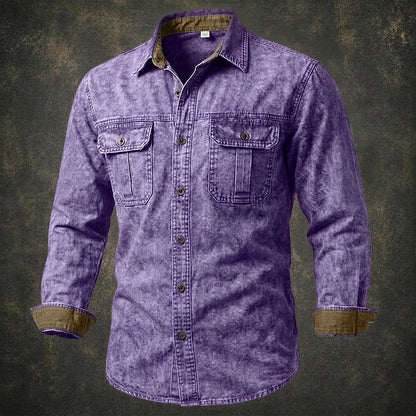 Vintage Washed Cotton Denim Shirt