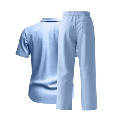 2-Piece Outfit-Linen Shirt with Pants