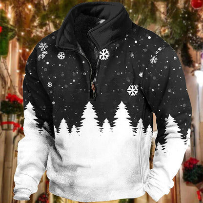 Christmas Snowflake Quarter Zip Sweatshirt