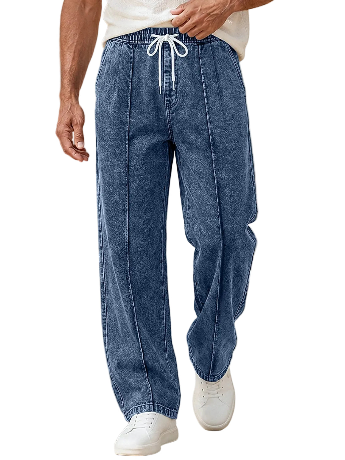 Men's Drawstring Denim Comfort Pants