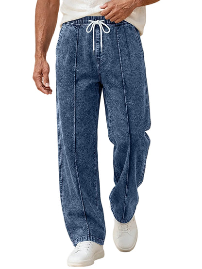 Men's Drawstring Denim Comfort Pants