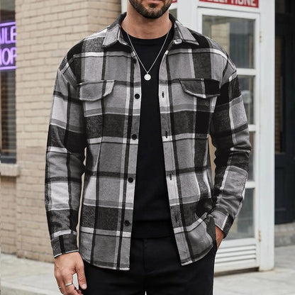 Classic Plaid Button Up Flannel Shirt