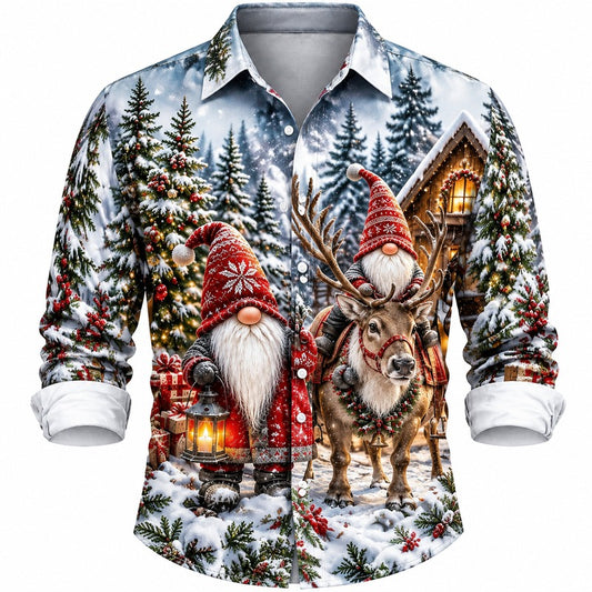 Men's Christmas Graphic Trendy Shirt