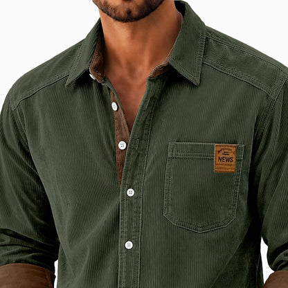 Textured Corduroy Button Up Shirt