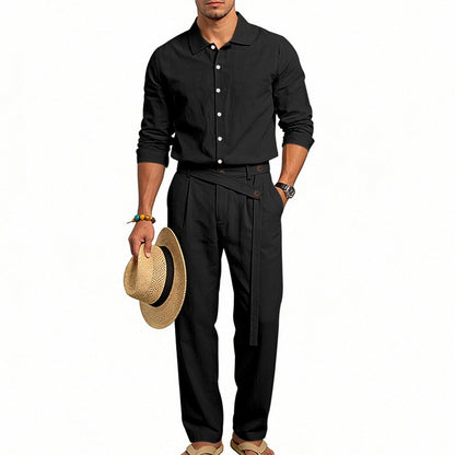 Cotton Linen Set-Shirt and Pants