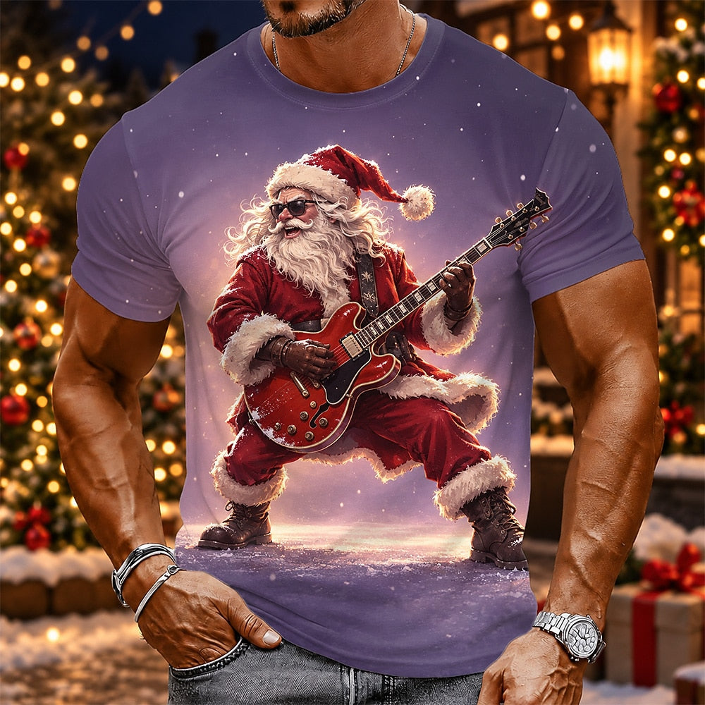 Men's Santa Claus Novelty Short Sleeve Tee