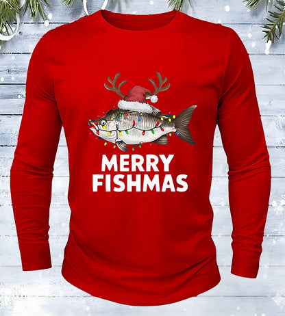Men's Fish Christmas Graphic Tee