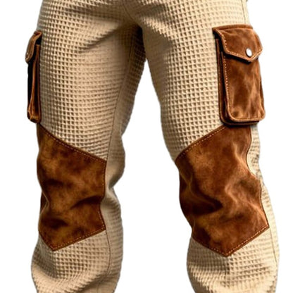 Colorblock Waffle Cargo Pants