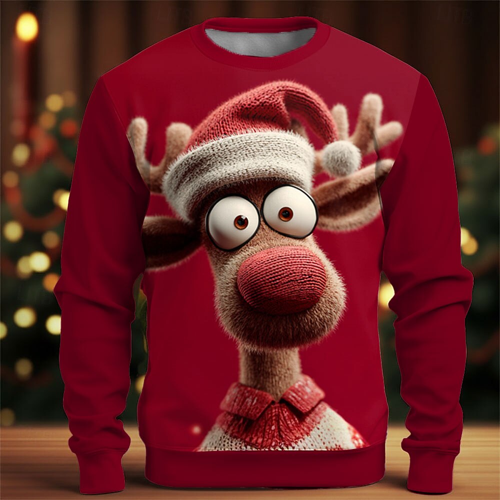 Christmas Elk Holiday Party Crewneck Sweatshirt