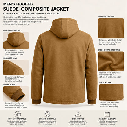 Suede Fleece Hooded Jacket for Everyday Wear