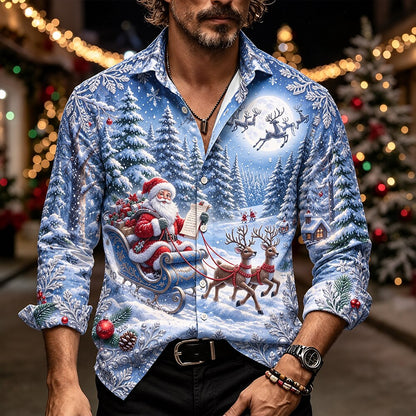Men's Christmas Graphic Vintage Shirt