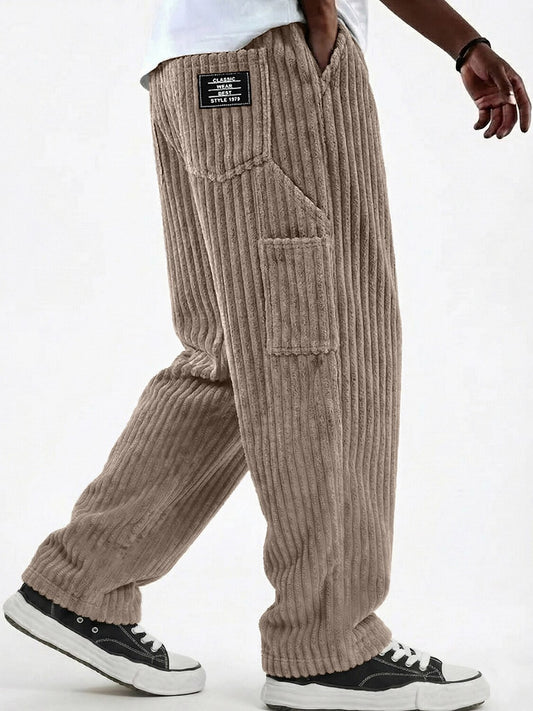 Men's Casual Baggy Corduroy Pants