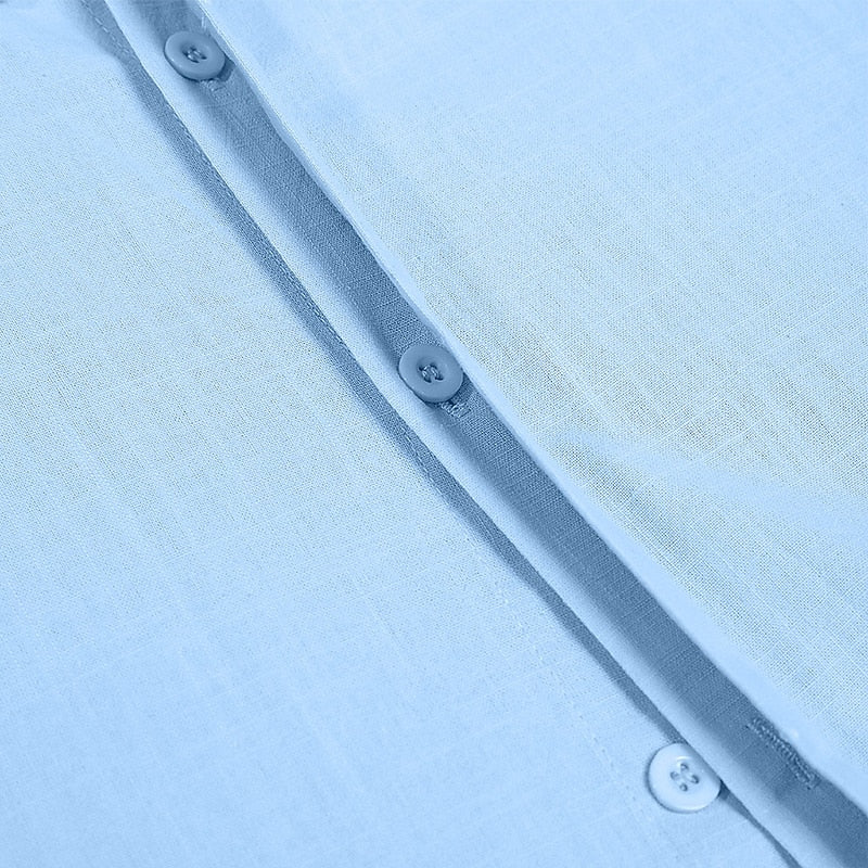 Short Sleeve Linen Shirt - Light & Comfortable