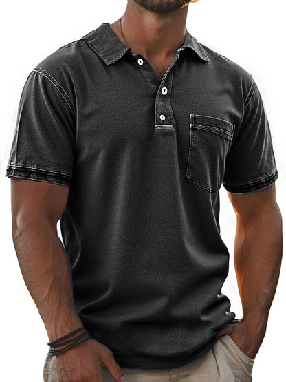 Textured Vintage Cotton Polo