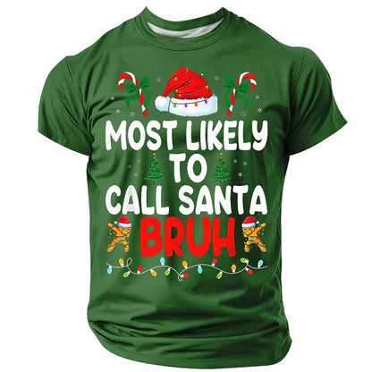 Christmas Santa Bruh Funny Graphic Tee