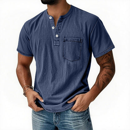 100% Cotton Henley T-Shirt