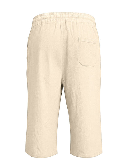 Breathable Linen Shorts With Elastic Waist