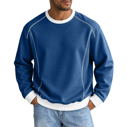 Colorblock Crewneck Cotton Sweatshirt