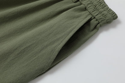 Cotton Linen Pants - Straight Leg, Casual & Comfortable