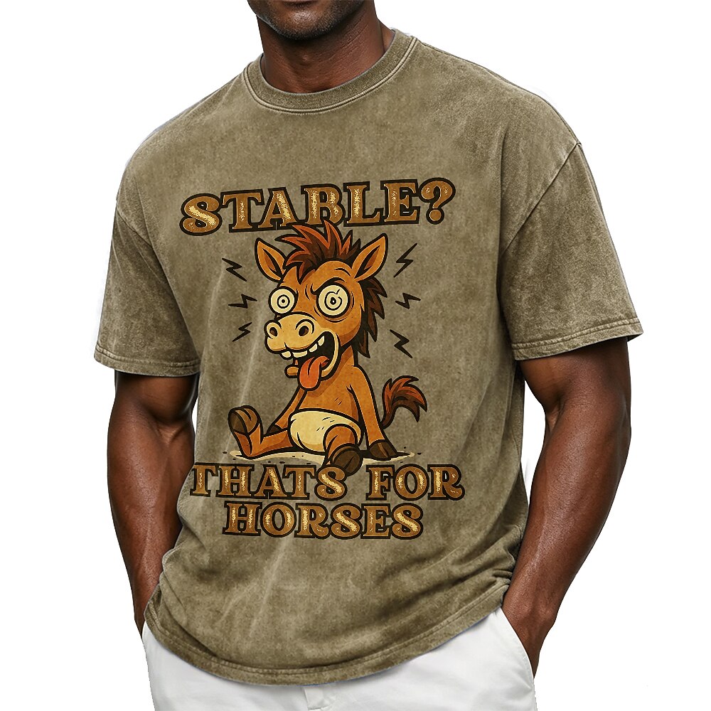 Broken-In 100% Cotton Horse Graphic Tee
