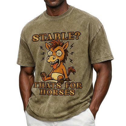 Broken-In 100% Cotton Horse Graphic Tee