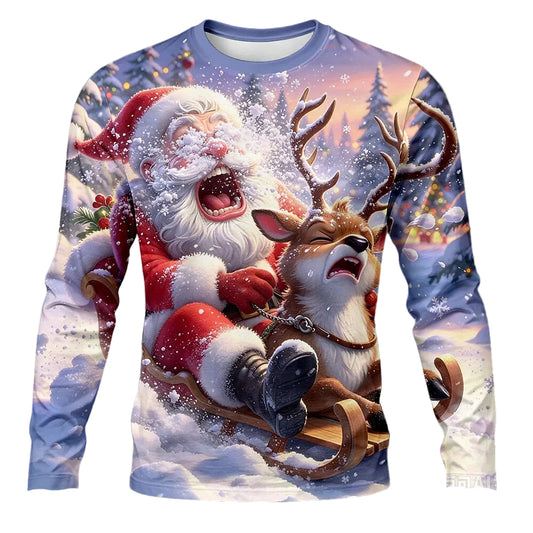 Men's Santa Graphic Festive Shirt