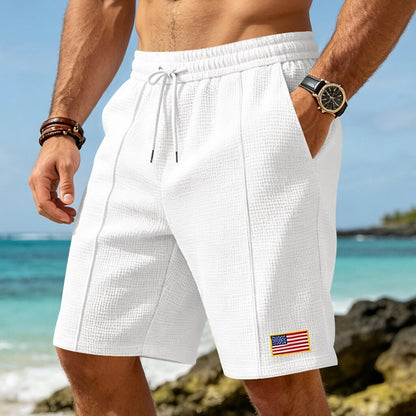 Men's Pocketed Waffle Shorts