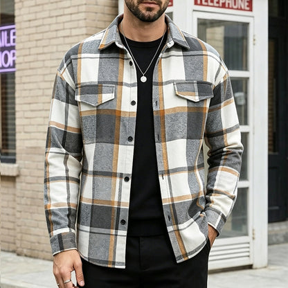 Classic Plaid Button Up Flannel Shirt
