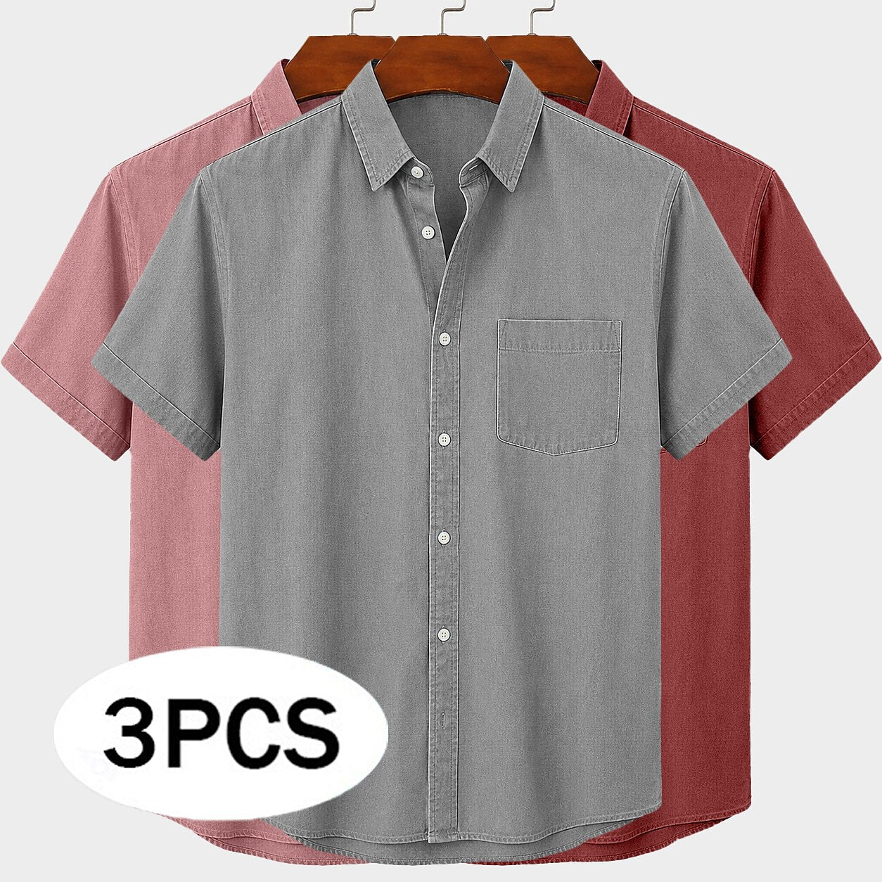 3-Pack Broken-In Cotton Shirts