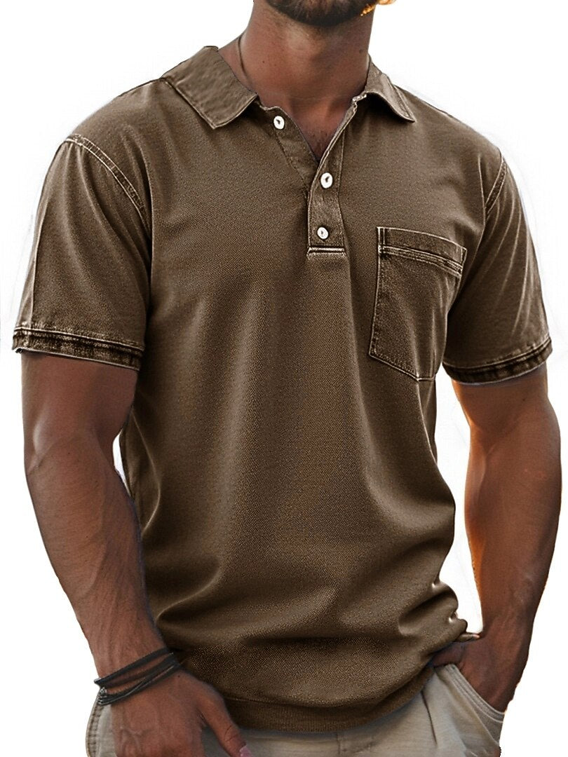 Textured Vintage Cotton Polo