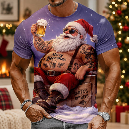 Men's Santa Claus Streetwear Graphic Tee