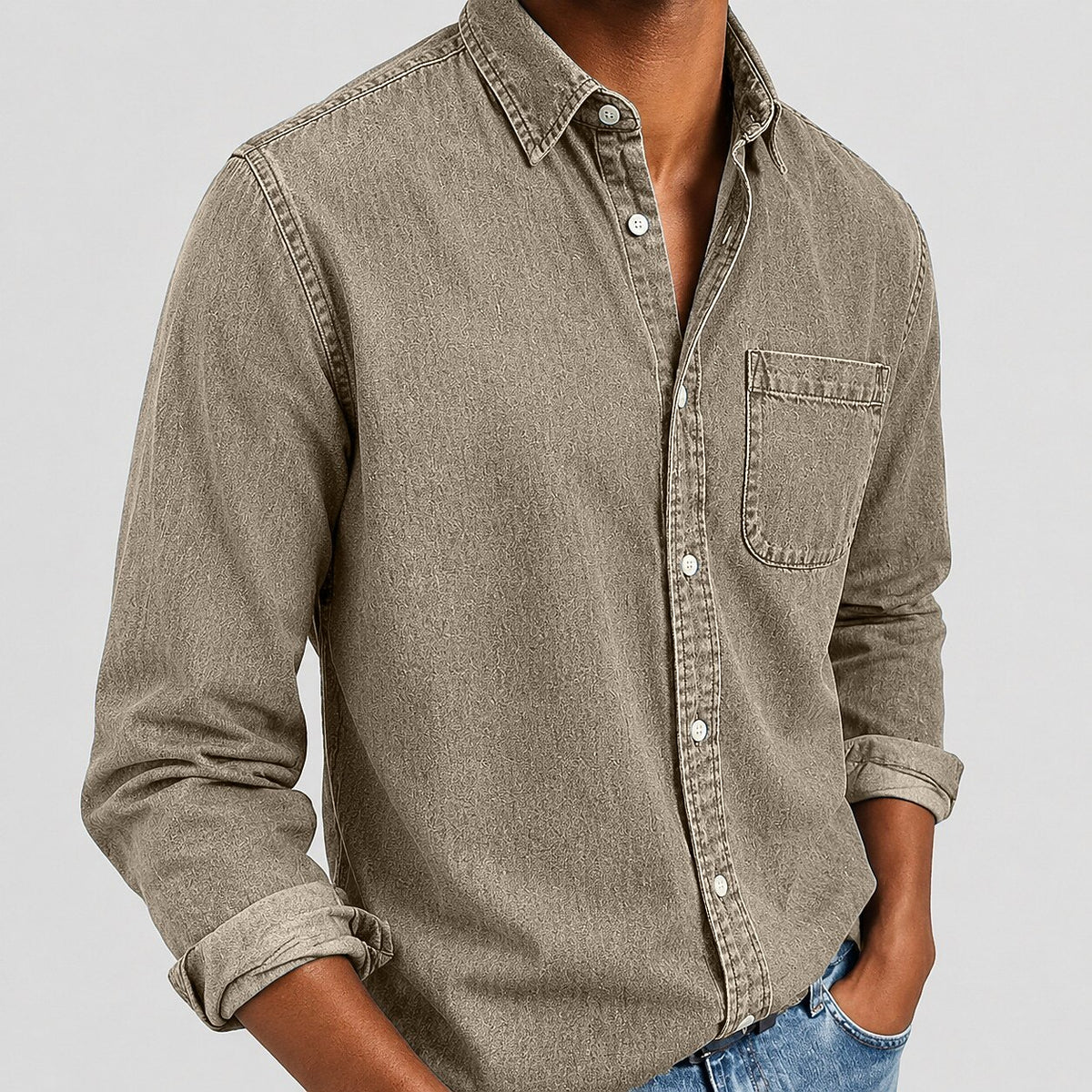 SoftFade Washed Denim Pocket Shirt