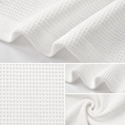 Patchwork Quarter Zip Waffle Polo