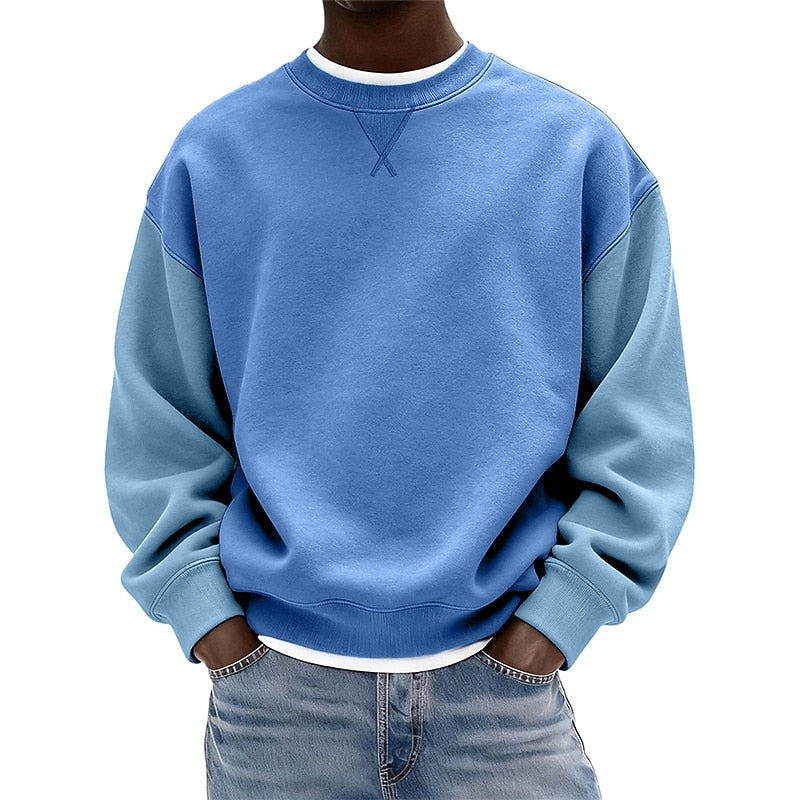 Classic Cotton Colorblock Sweatshirt