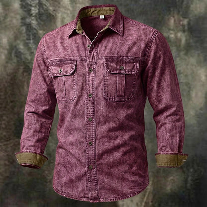 Vintage Washed Cotton Denim Shirt