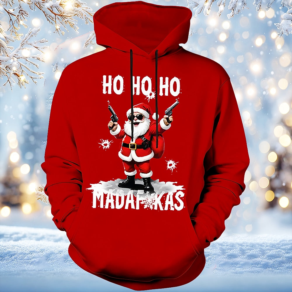 Christmas Santa Vintage Novelty Hoodie