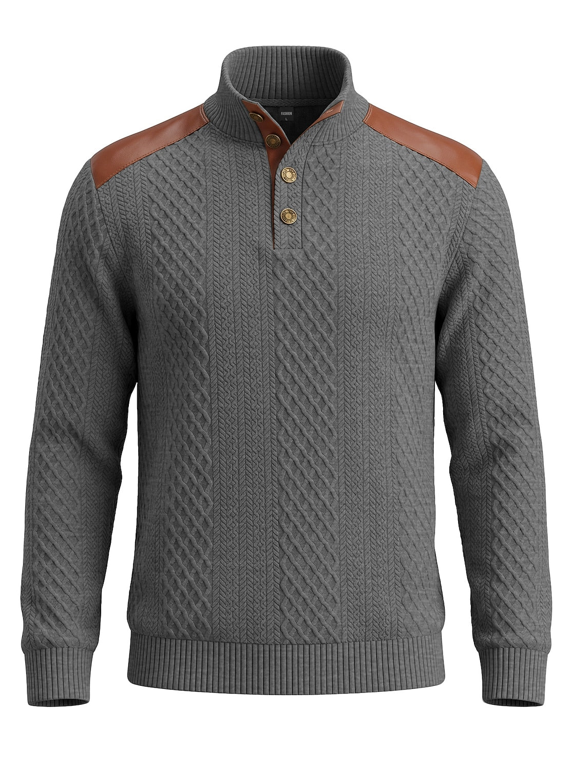 Patchwork Jacquard Textured Sweatshirt