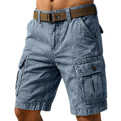 Broken-in Cotton Pocketed Cargo Shorts