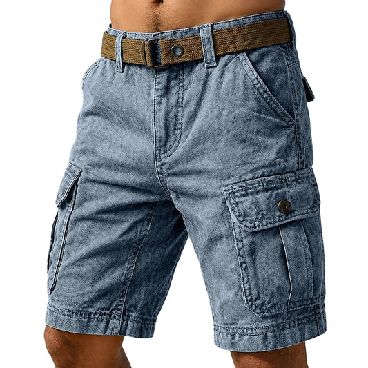 Broken-in Cotton Pocketed Cargo Shorts