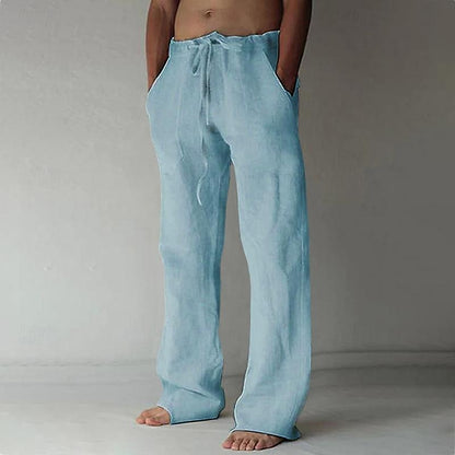 Daily Linen Pants - Elastic Waist, Casual Holiday & Vacation Wear