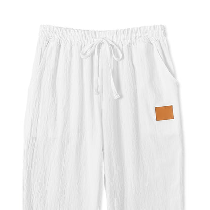 Breathable Linen Pants With Elastic Waist