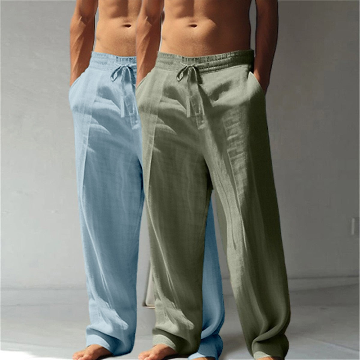 Cotton Linen Pants 2-Piece Set