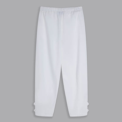 Men's Summer Linen Pants - Straight Leg Baggy Casual Style