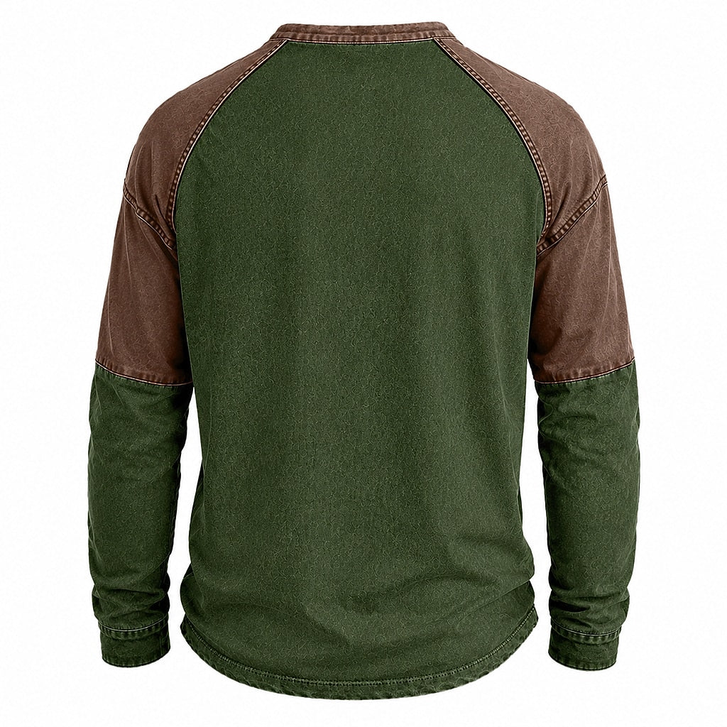 Colorblock Broken-in Cotton Henley