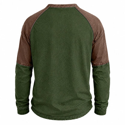 Colorblock Broken-in Cotton Henley